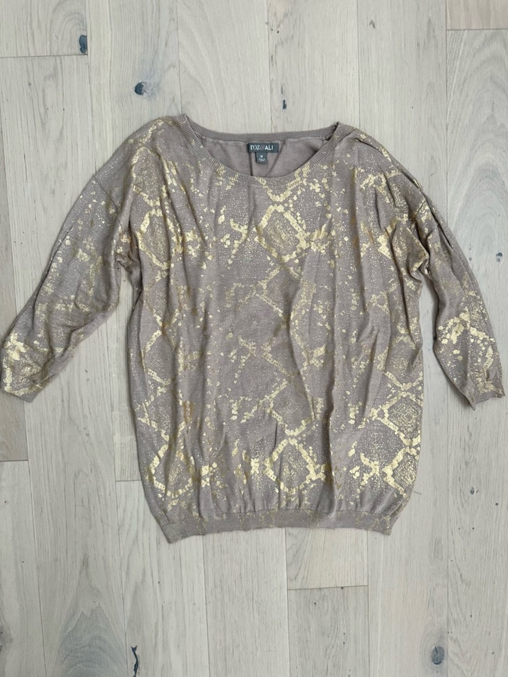Roz & Ali Gold Shimmer Sweater